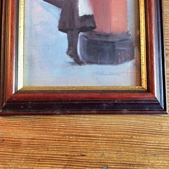 Classic Framed Print of Albert Ludovic 'Posting A Letter' Vintage Postal Art - Picture 6 of 6